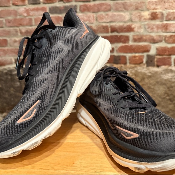 Hoka Black and Gold Athletic Shoes - Picture 2 of 3